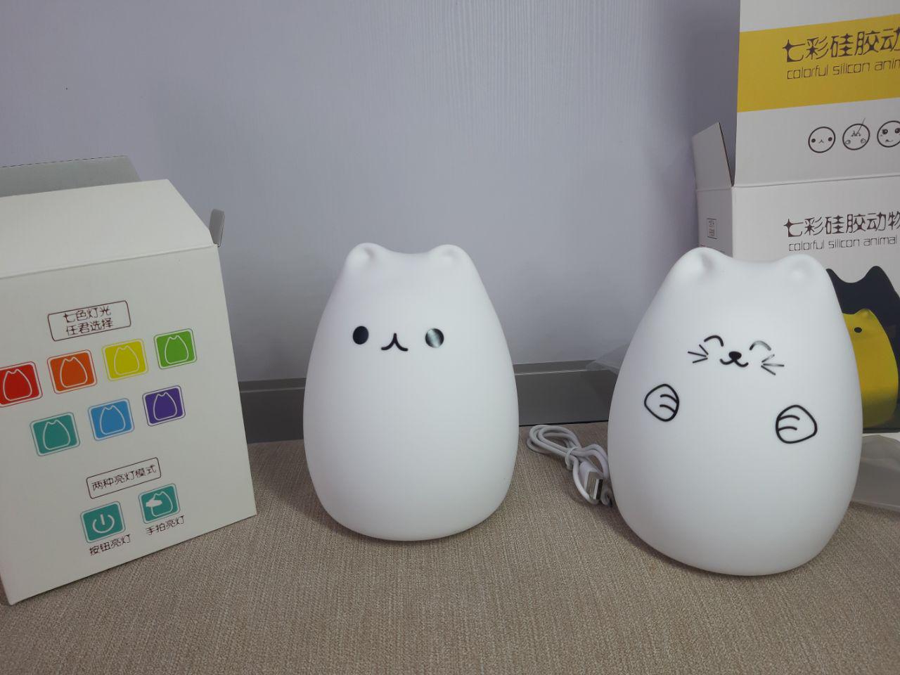 Нічник дитячий Little Joy Cat Led від USB силіконовий Білий (9067) - фото 6