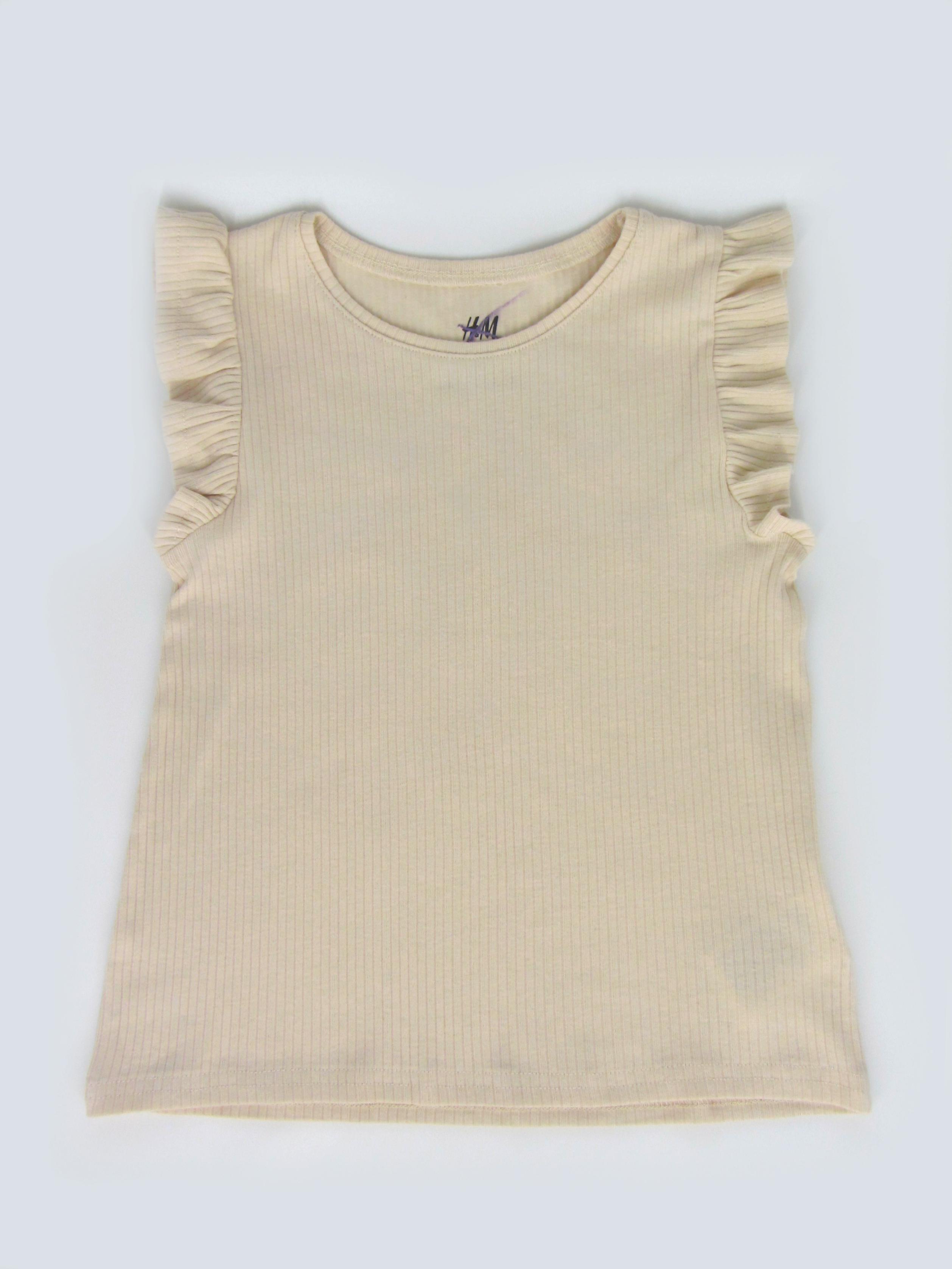 Футболка H&M р. 110-116 см Кремовий (A2412952817)