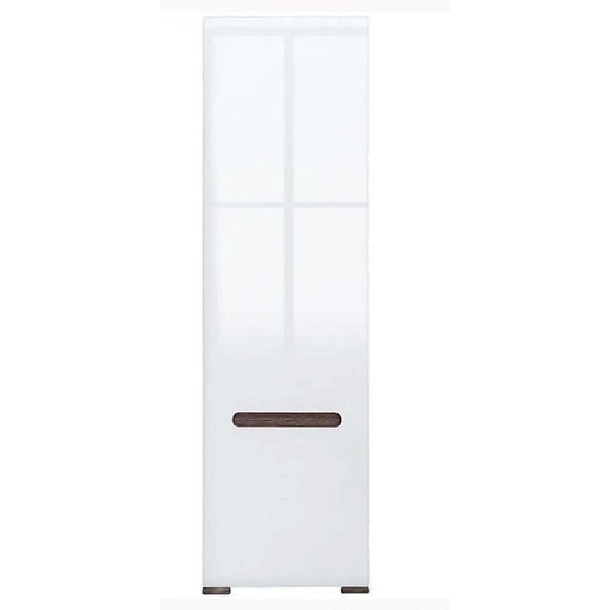 Шкаф пенал для одежды ВМК Ацтека SZF1D/21/6 N Белый/Белый глянец (GRB-1654)