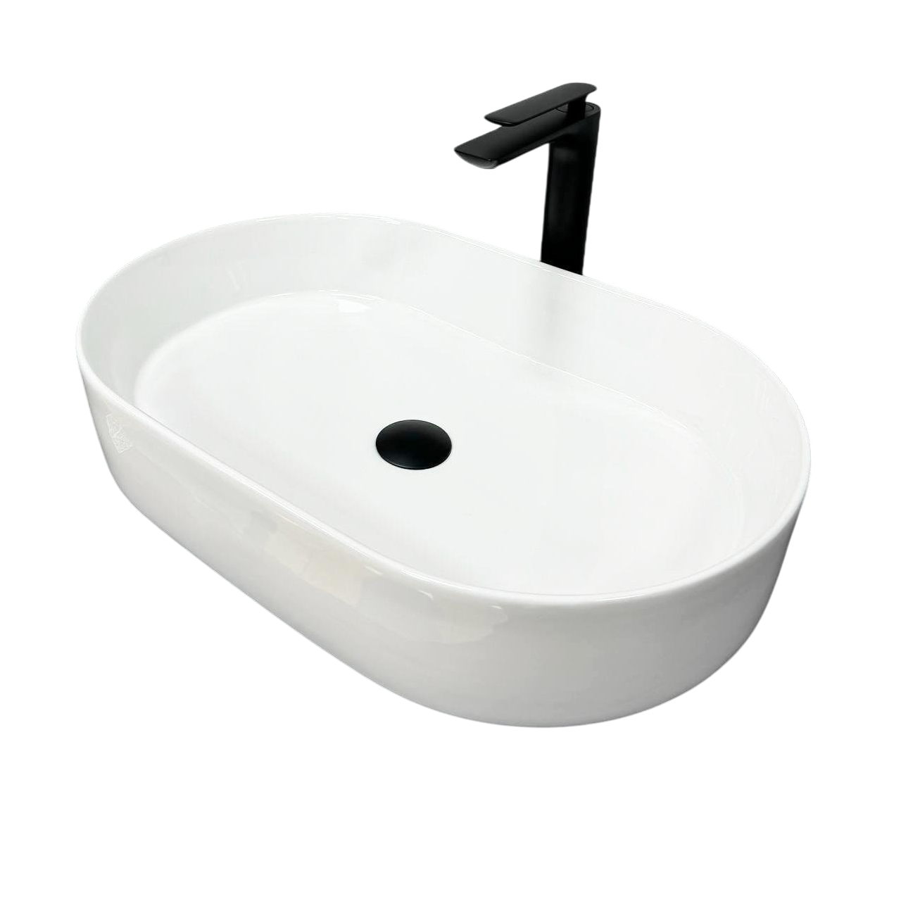 Раковина накладная VBI Verona 60 овальная 385x610 мм Белый глянцевый (RM-VBI-011301)