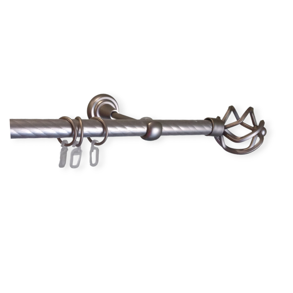 Карниз Шар Ажур кованый одинарный d 19 мм/300 см Сатин (623)