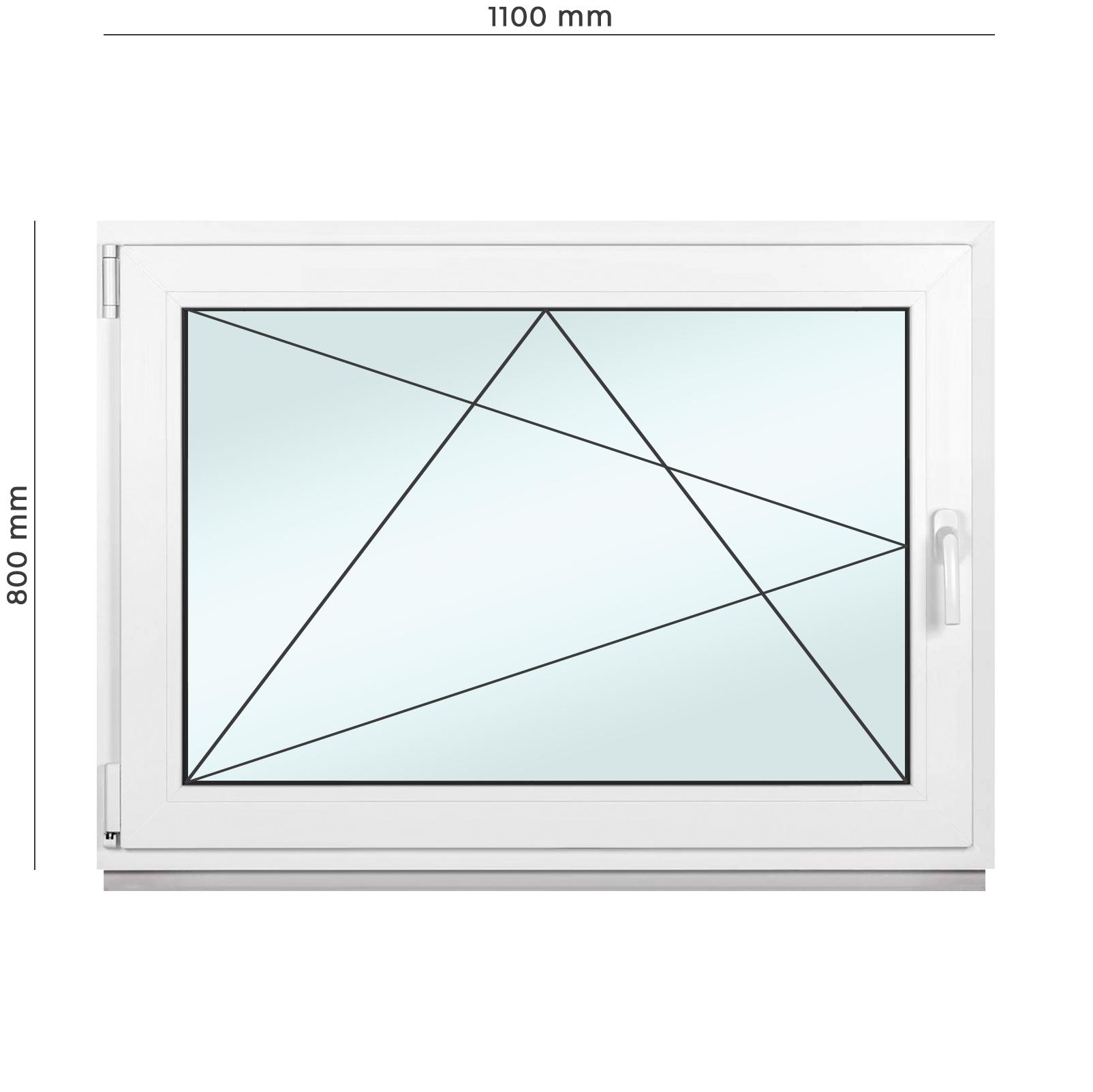 Окно металлопластиковое Framex поворотно-откидное с левым открытием 1100х800 мм Белый - фото 2