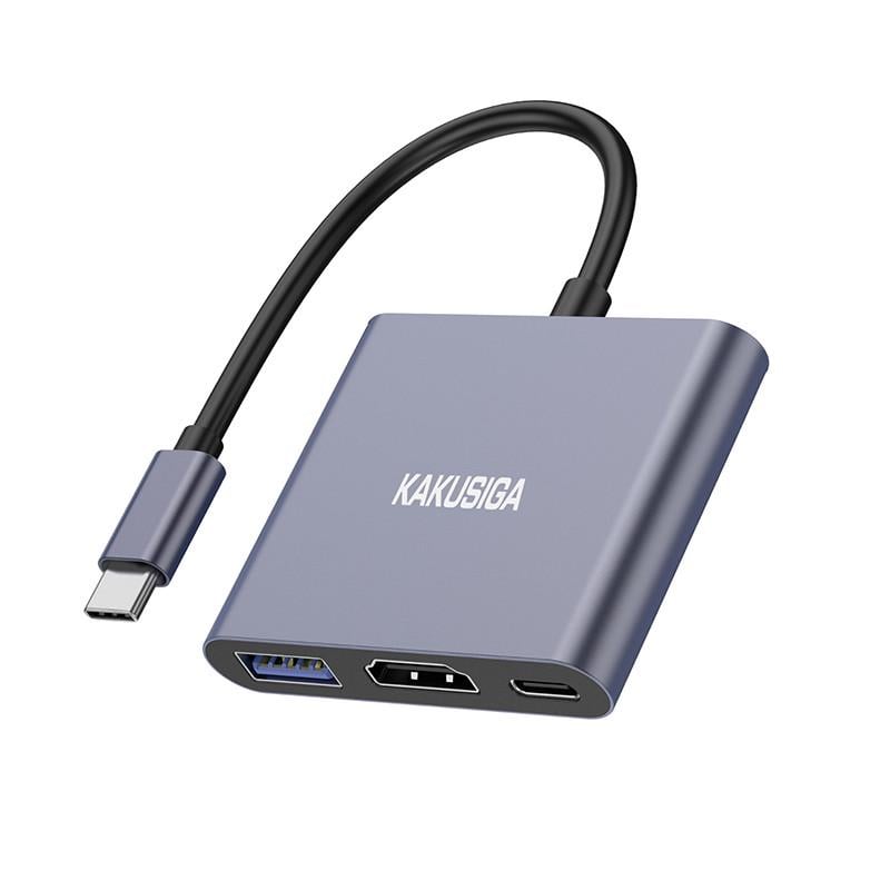 USB-хаб Kakusiga KSC-750 Type-C на USB 3.0/HDMI/Type-C PD