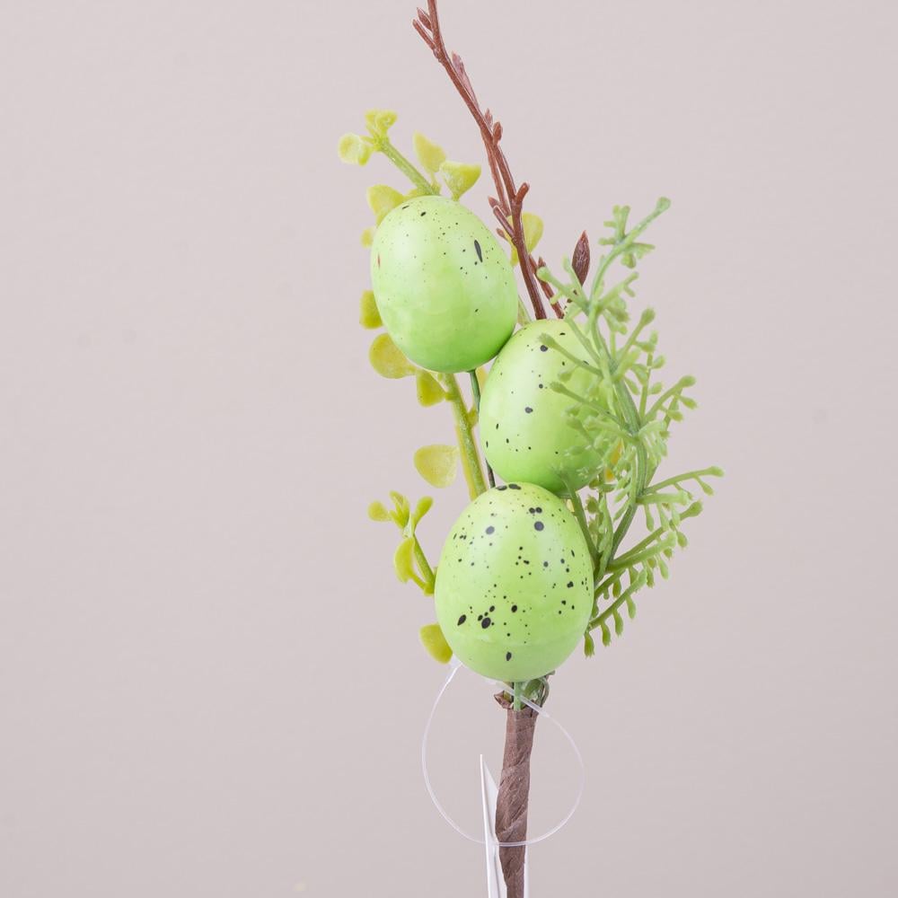 Ветвь мини с тремя яйцами и веточкой (8403-6)