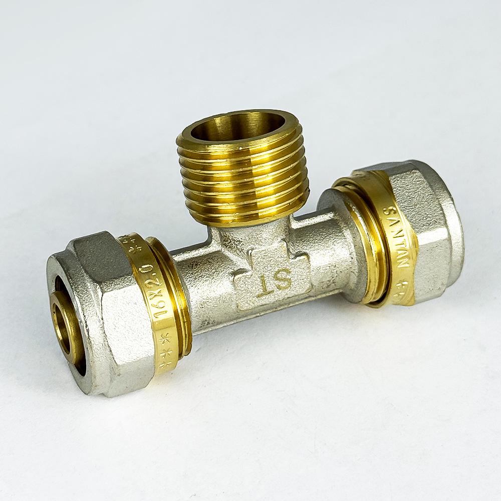 Трійник із зовнішнім різьбленням з проточкою SANTAN 16х1/2"х16 (41042) - фото 5 Трійник із зовнішнім різьбленням з проточкою SANTAN 16х1/2"х16 (41042) - фото 5