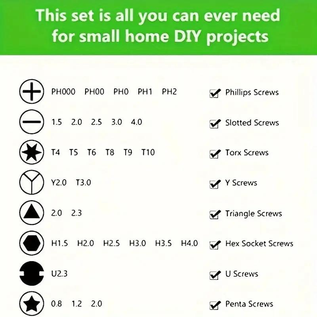 Набор прецизионных отверток для телефонов и ноутбуков с удлинителем в кейсе 32в1 (26624350) - фото 4