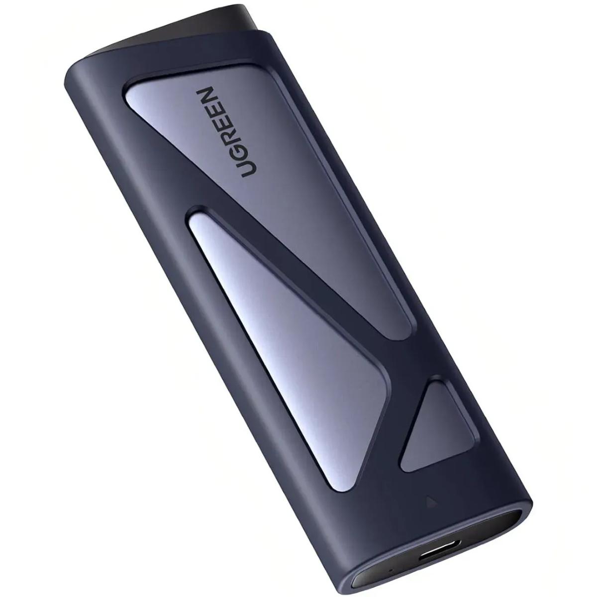 Карман внешний UGREEN для SSD M.2 CM767 USB 3.2 Gen 2 NVMe/SATA 10 Гб/с UASP TRIM до 8 ТБ Grey (15813)