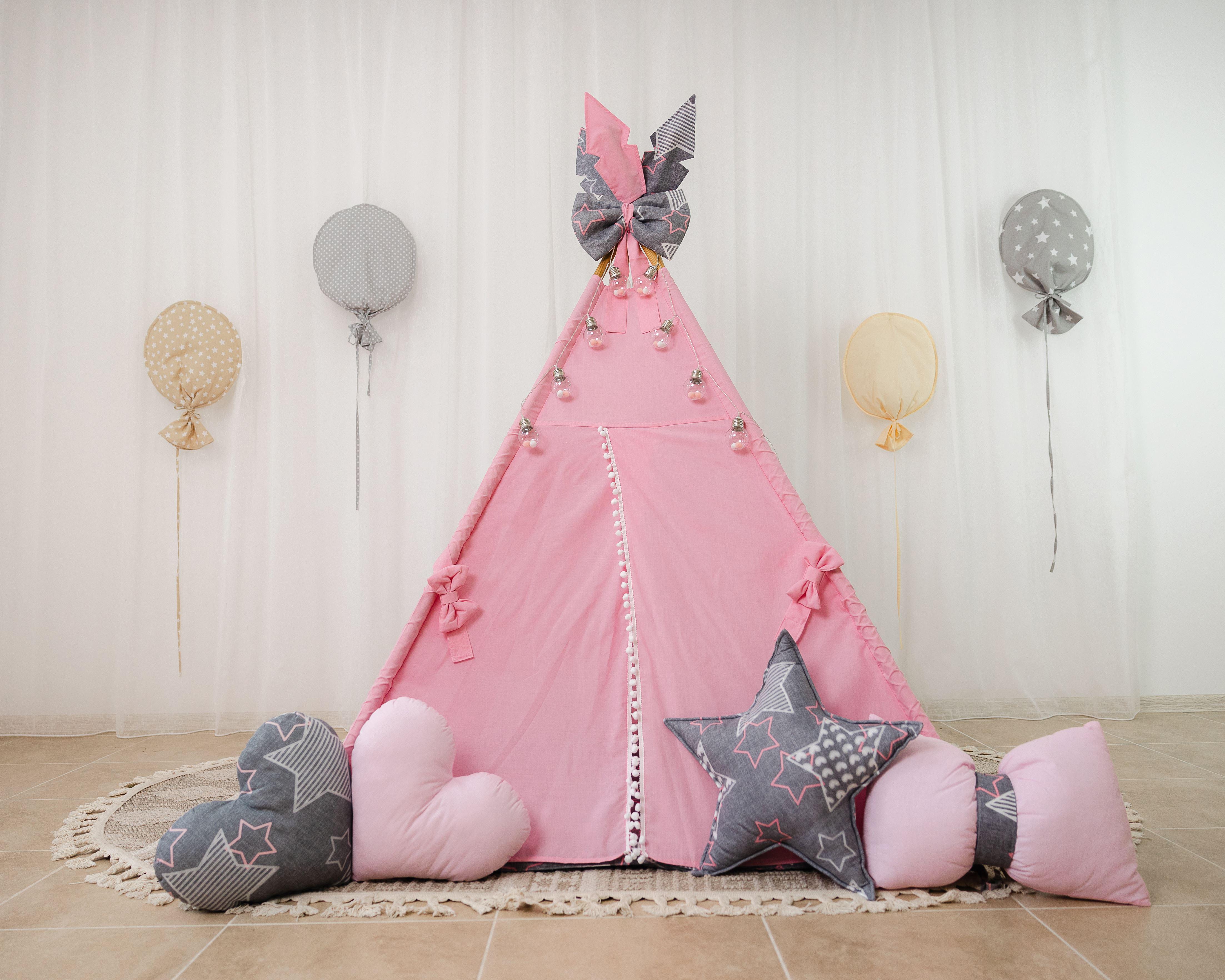Вигвам для девочки Розовая мечта с 4 подушками (0000950) - фото 9 Вигвам для девочки Розовая мечта с 4 подушками (0000950) - фото 9