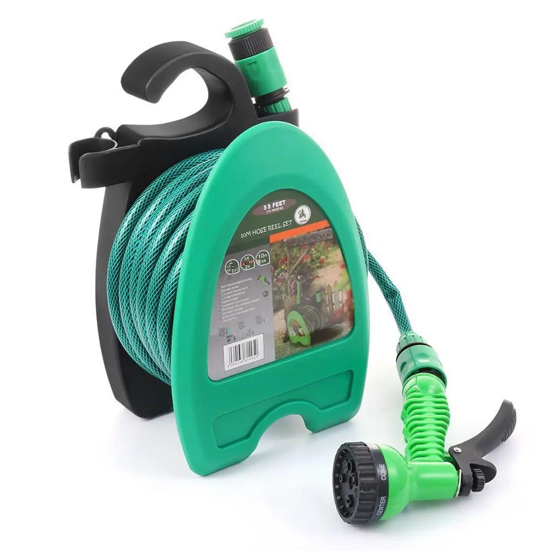 Шланг поливочный BB-4208 с катушкой и распылителем 7 режимов 10 м Green (784780534)