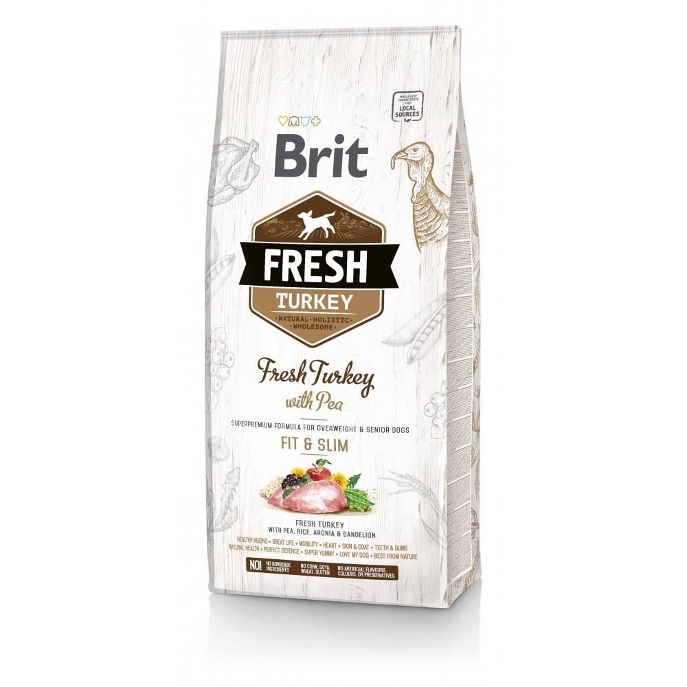 Корм сухой Brit Fresh Turkey/Pea Fit and Slim для пожилых собак и лишним весом с индейкой и горохом 12 кг (8595602530793) Корм сухой Brit Fresh Turkey/Pea Fit and Slim для пожилых собак и лишним весом с индейкой и горохом 12 кг (8595602530793)