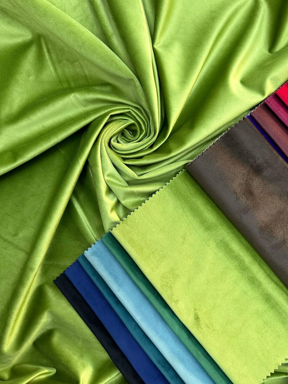 Штора бархатная на тесьме 6 см 300x250 см Салатовый (6319-N91-Т43) - фото 4 Штора бархатная на тесьме 6 см 300x250 см Салатовый (6319-N91-Т43) - фото 4