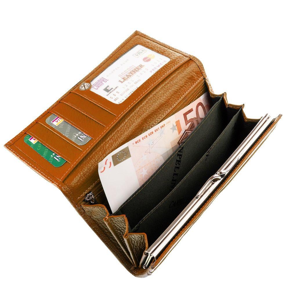 Кошелек женский кожаный CANPELLINI 1205 Коричневый - фото 5 Кошелек женский кожаный CANPELLINI 1205 Коричневый - фото 5