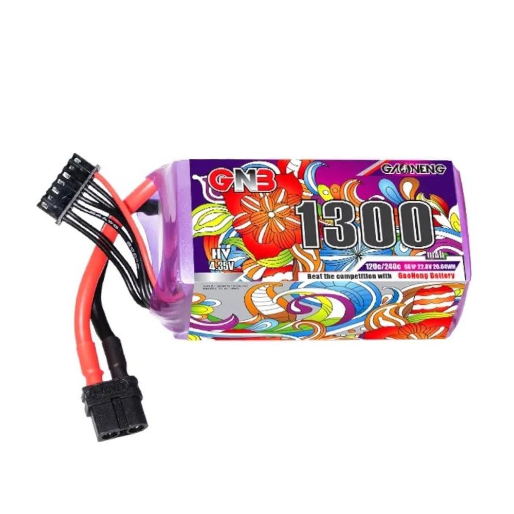 Аккумулятор Gaoneng GNB LiHV 6S1P 1300 mAh 120C с разъемом XT60 для дрона (811487)