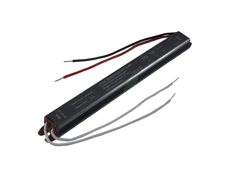 Блок питания AVT Slim 12 В 18 Вт 1,5 A IP67 (5468)