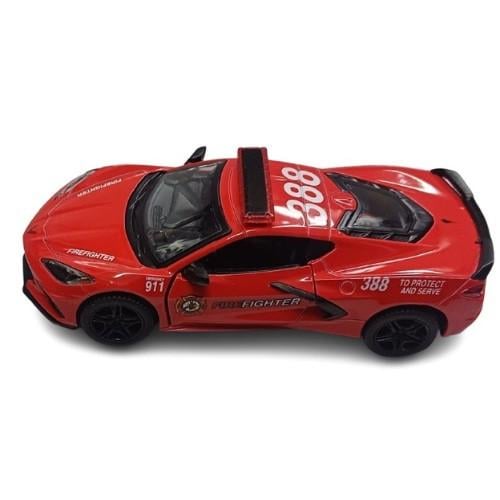Машинка металлическая инерционная Kinsmart Chevrolet Corvette 2021 Служба спасения (KT5432WPR)