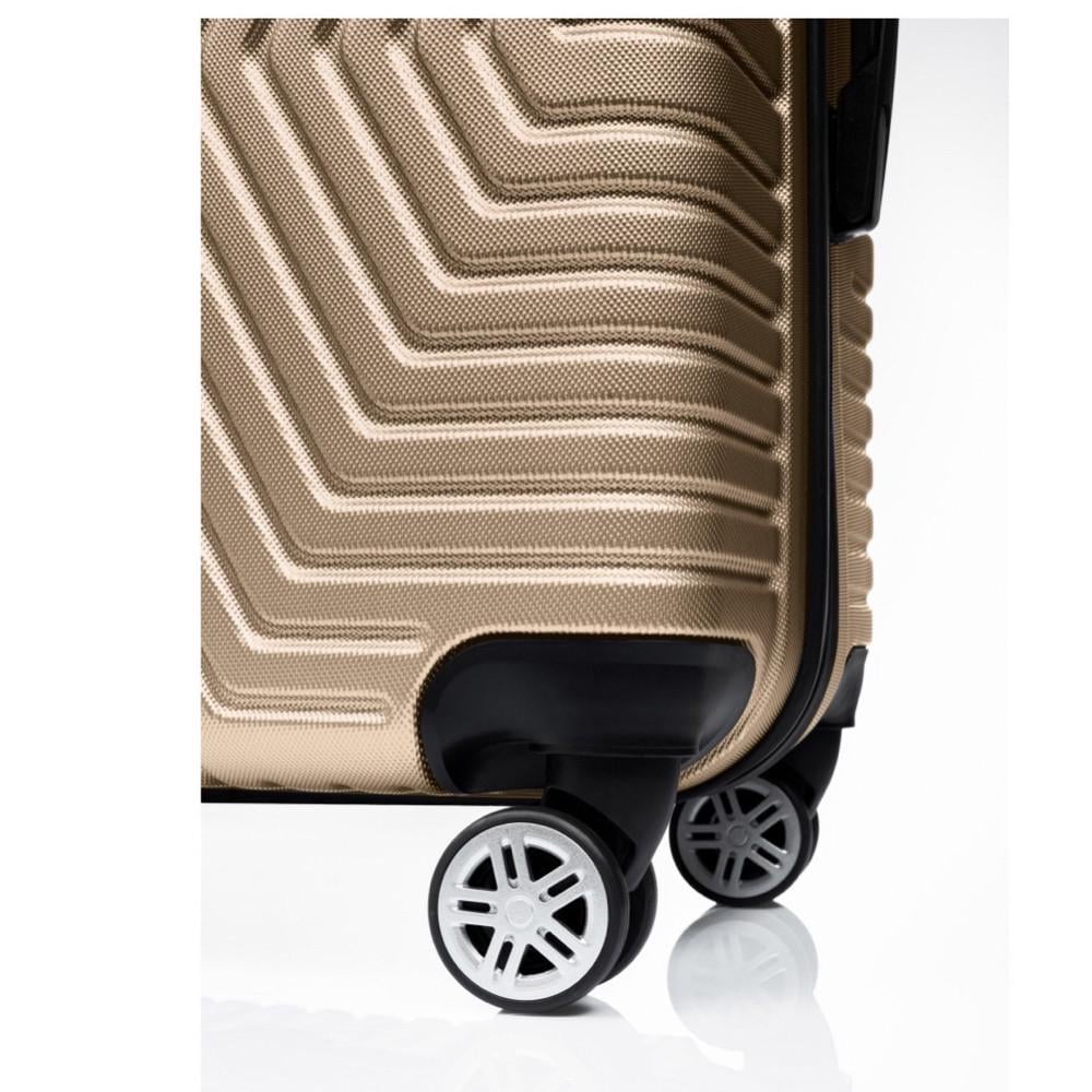 Чемодан Polo ПК005-М поликарбонат на 4-х двойных колесах средний М 70 л Золотой - фото 3 Чемодан Polo ПК005-М поликарбонат на 4-х двойных колесах средний М 70 л Золотой - фото 3