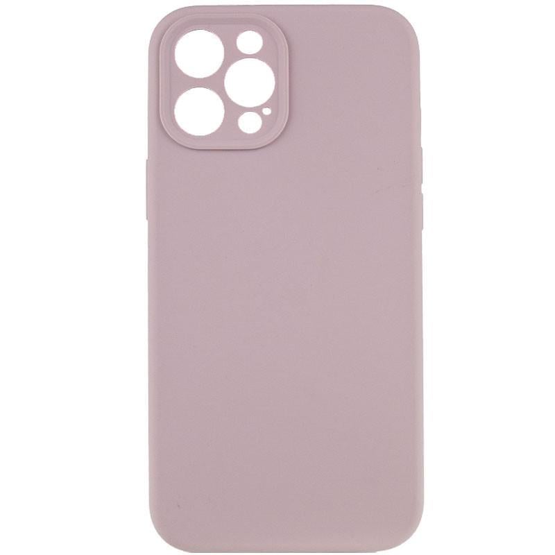 Противоударный чехол Silicone Case Full Camera Protective (AA) NL для Apple iPhone 12 Pro Max (6.7") Серый / Lavender