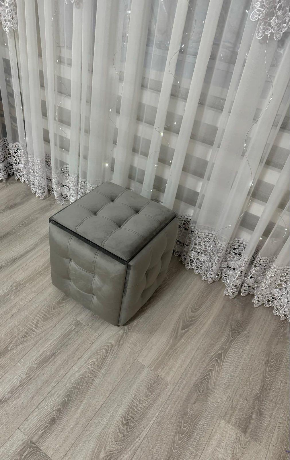 Пуф-трансформер з велюру антикіготь 5в1 Сірий - фото 2 Пуф-трансформер з велюру антикіготь 5в1 Сірий - фото 2