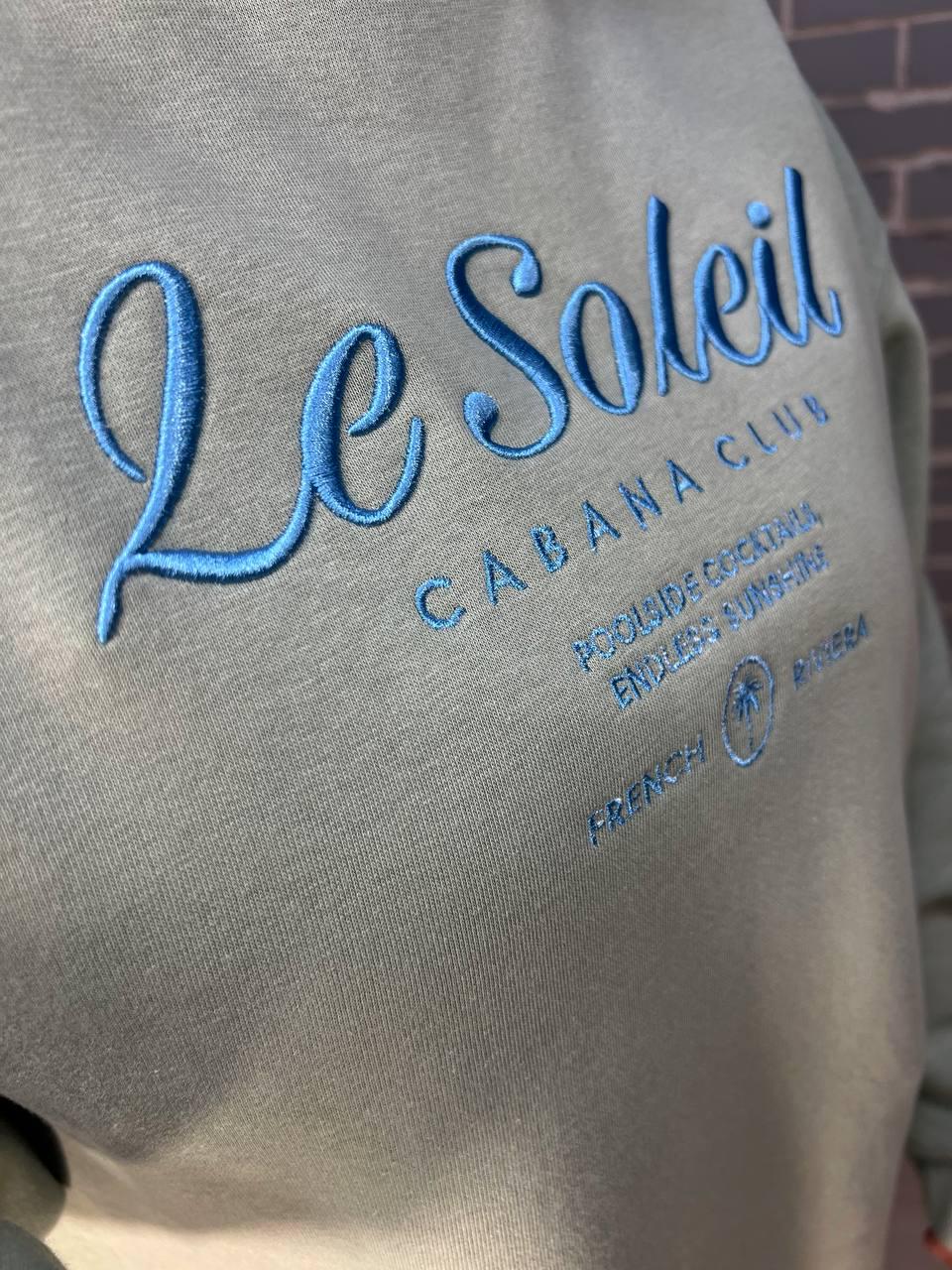 Свитшот женский PEPPER MINT 24-03 оверсайз удлиненный вышивка спереди утепленный XL Оливковый (957) - фото 5