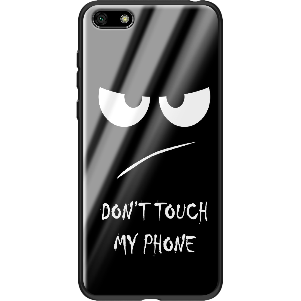 Чехол BoxFace Huawei Y5 2018 Don't Touch my Phone Черный силикон со стеклом (33370-up535-37727)