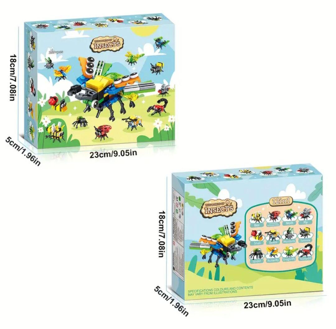 Конструктор детский учебный Насекомые 12 жучков/паучков/пчел 248 дет. - фото 2 Конструктор детский учебный Насекомые 12 жучков/паучков/пчел 248 дет. - фото 2