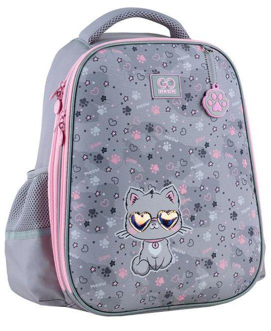 Рюкзак школьный для девочки младших классов GoPack Education GO24-165M-3 Meow полукаркасный (2296749357)