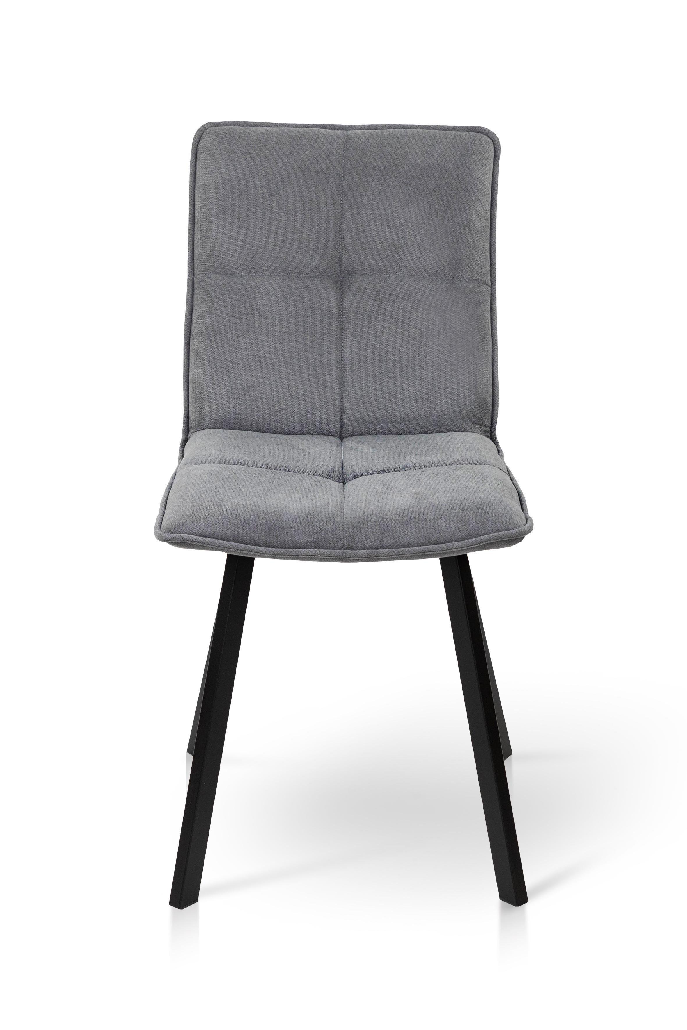 Стілець для кухні та вітальні Фіджи Тетріс 440х830х530 мм Чорний/Темно-сірий (GAА0056042)