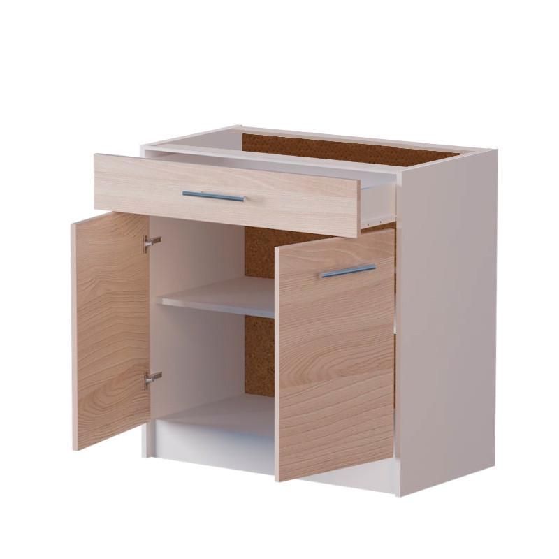 Модуль кухонний нижній з шухлядою Еверест Еко 800 без стільниці 80х46х82 см Ясень шимо-світлий/Білий (DTM-2841) - фото 2 Модуль кухонний нижній з шухлядою Еверест Еко 800 без стільниці 80х46х82 см Ясень шимо-світлий/Білий (DTM-2841) - фото 2