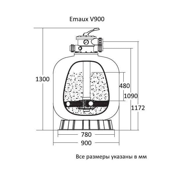 Фільтр для басейну Emaux V900 31,2 м3/год (3343) - фото 2