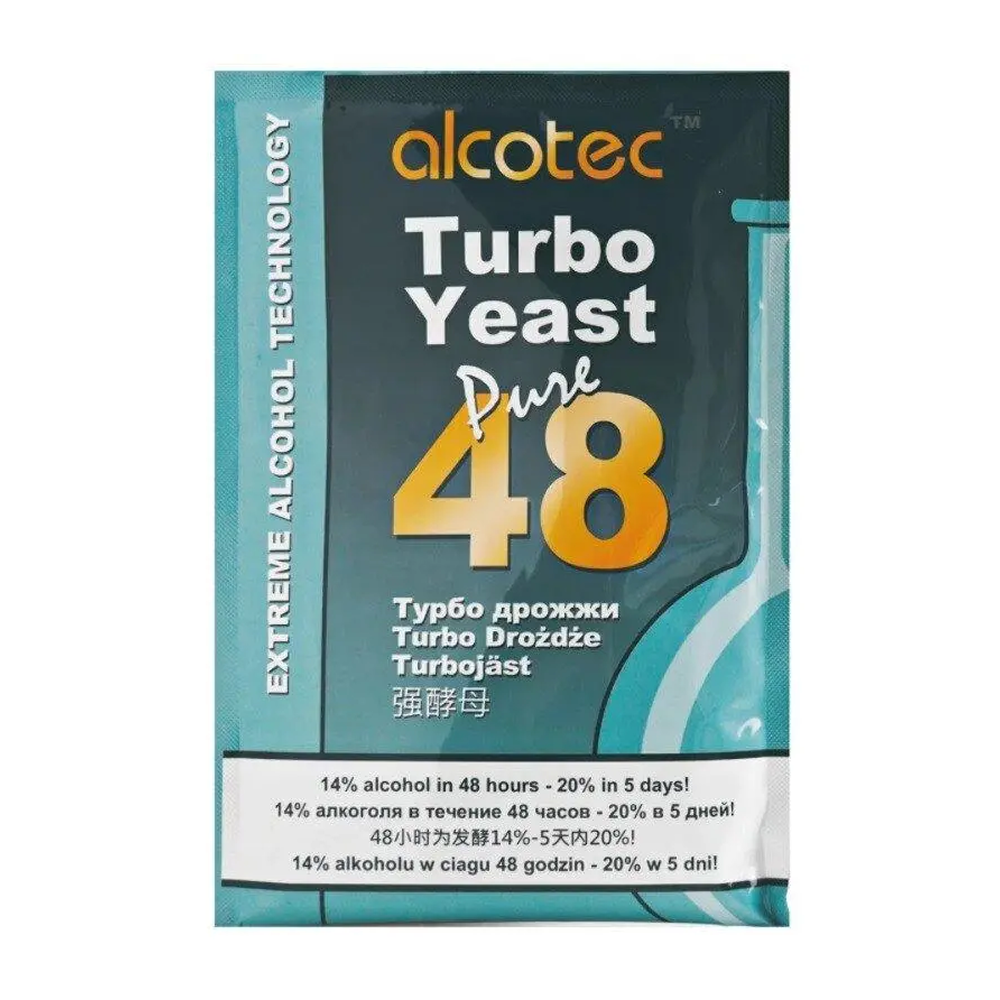 Дріжджі турбо Alcotec Pure 48 135 г 5 шт. Дріжджі турбо Alcotec Pure 48 135 г 5 шт.