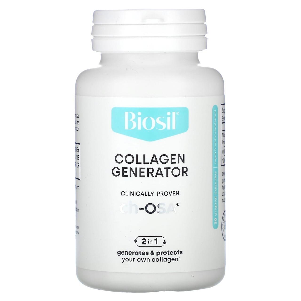 Холин и кремний Natural Factors BioSil Collagen Generator ch-OSA улучшенный источник коллагена 30 капс. - фото 3