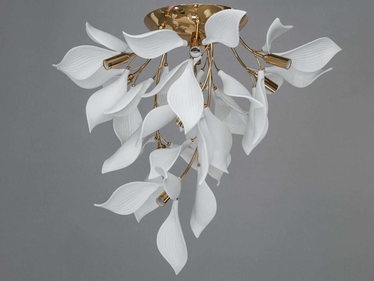 Люстра підвісна керамічна 7172-10CGD-LS 10 ламп Золотий (2511343153)