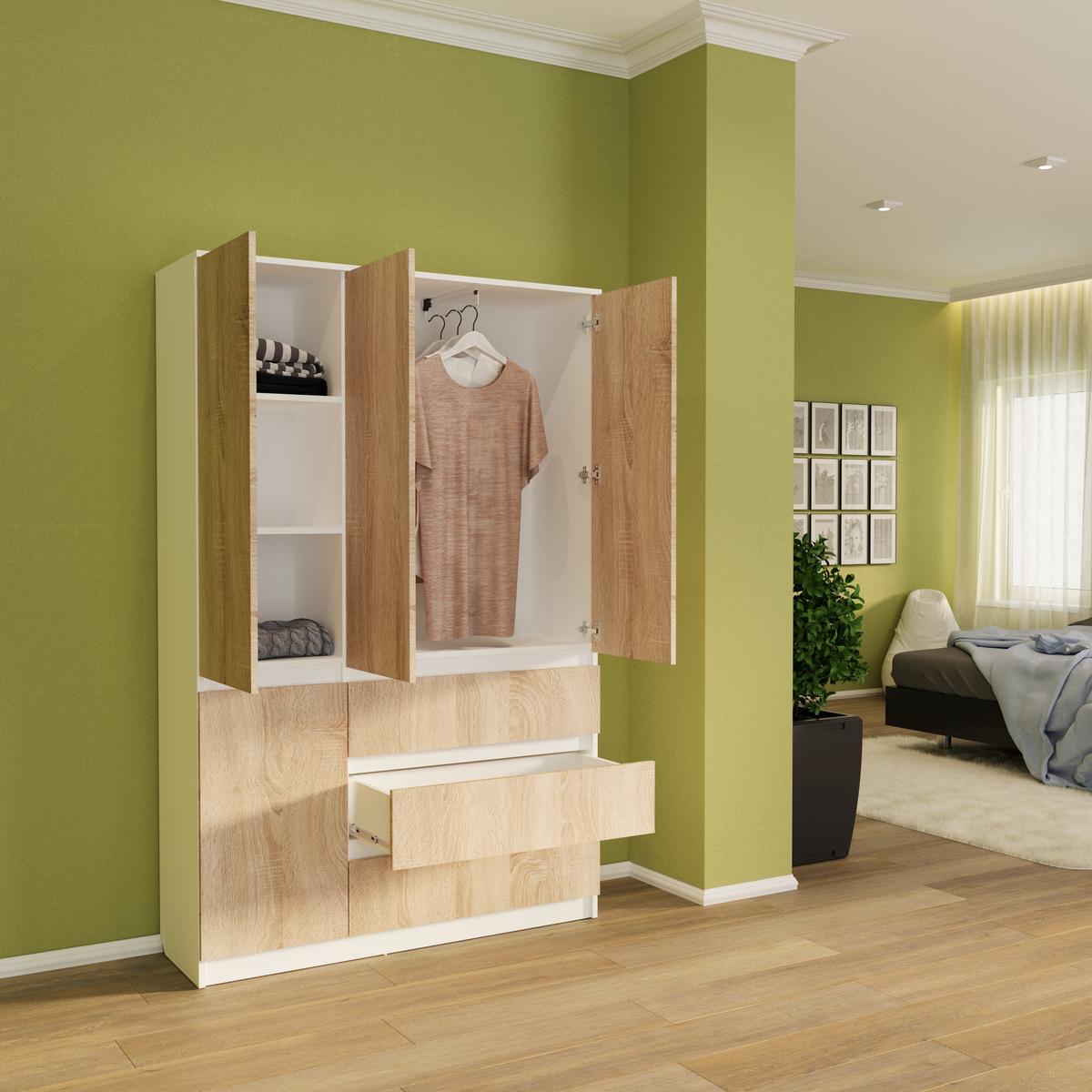 Шкаф Смузи Мікс Меблі 1860х1200х380 мм Сонома - фото 2 Шкаф Смузи Мікс Меблі 1860х1200х380 мм Сонома - фото 2