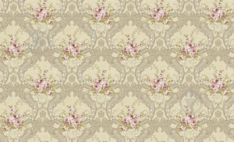 Виниловые обои на флизелиновой основе Yuanlong Reema 23022 Бежевый-Зеленый