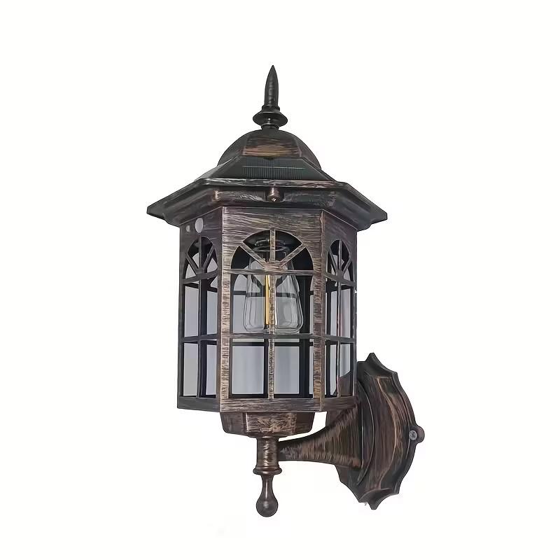 Фонарь уличный/настенный винтажный на солнечной батарее с датчиком движения (g006) - фото 7