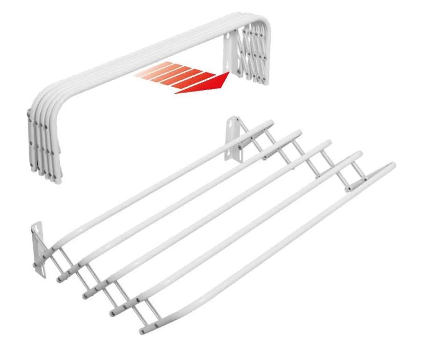 Сушилка для белья настенная Casa Si Towel Flex 4 White (DAS302384) - фото 3 Сушилка для белья настенная Casa Si Towel Flex 4 White (DAS302384) - фото 3