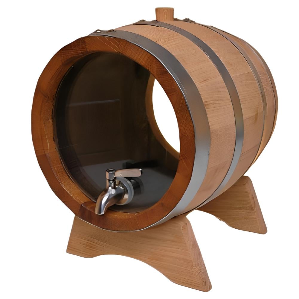 Бочка дубовая со стеклянными донышками и краном М+ 10 л (26397964)