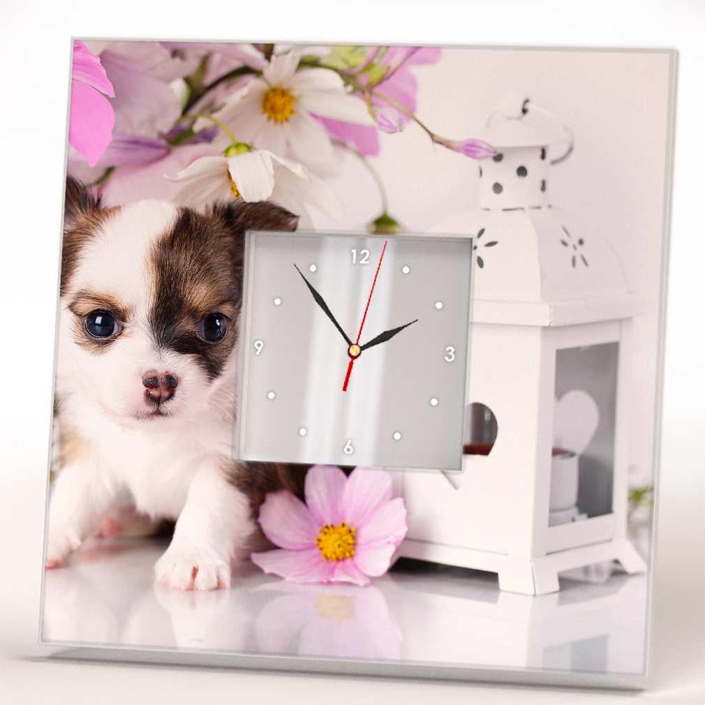 Часы настенные картина WonderCloud чихуахуа 260x260 мм (C03741)