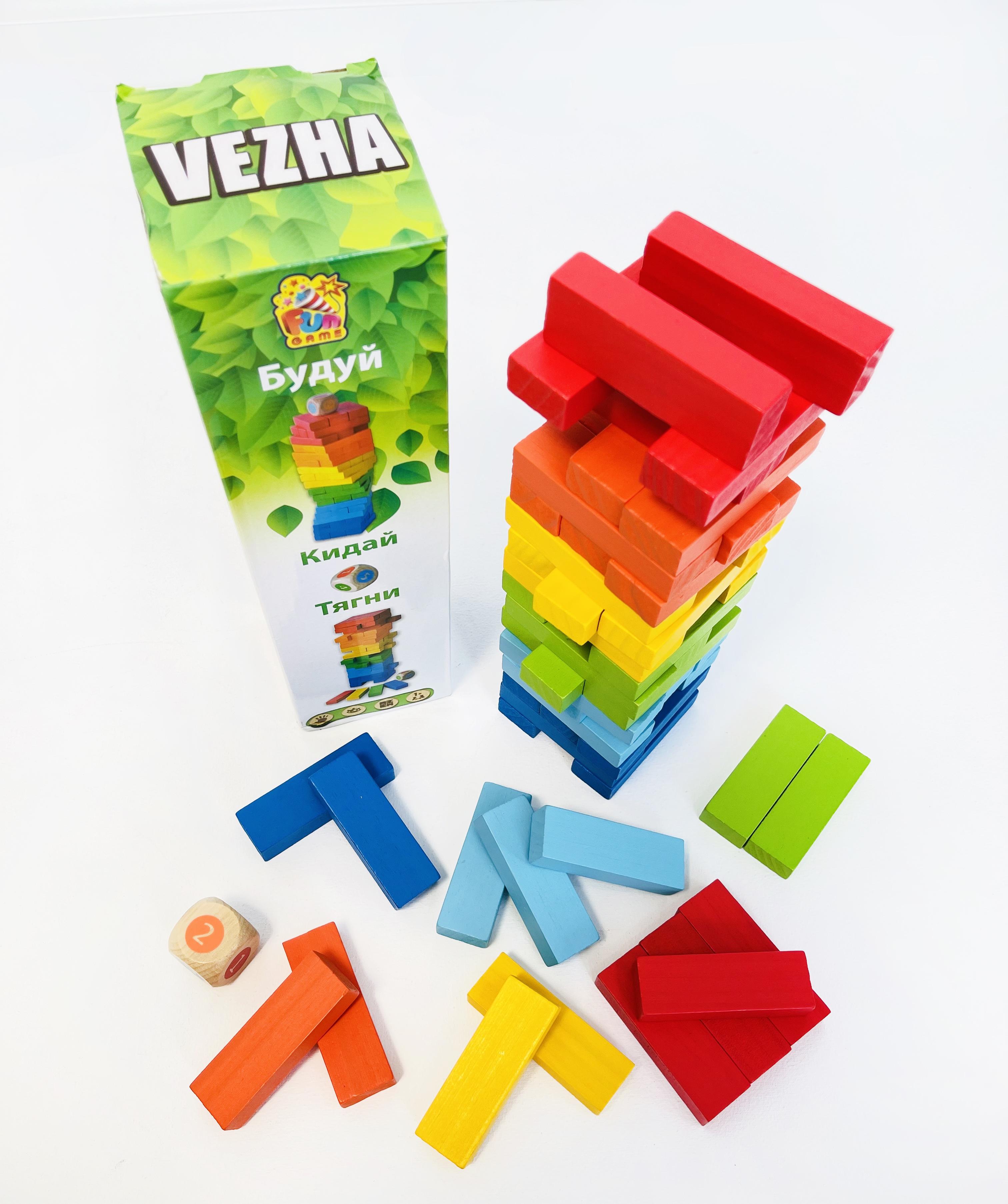 Детская деревянная развивающая игрушка кубики башня Oray - фото 5