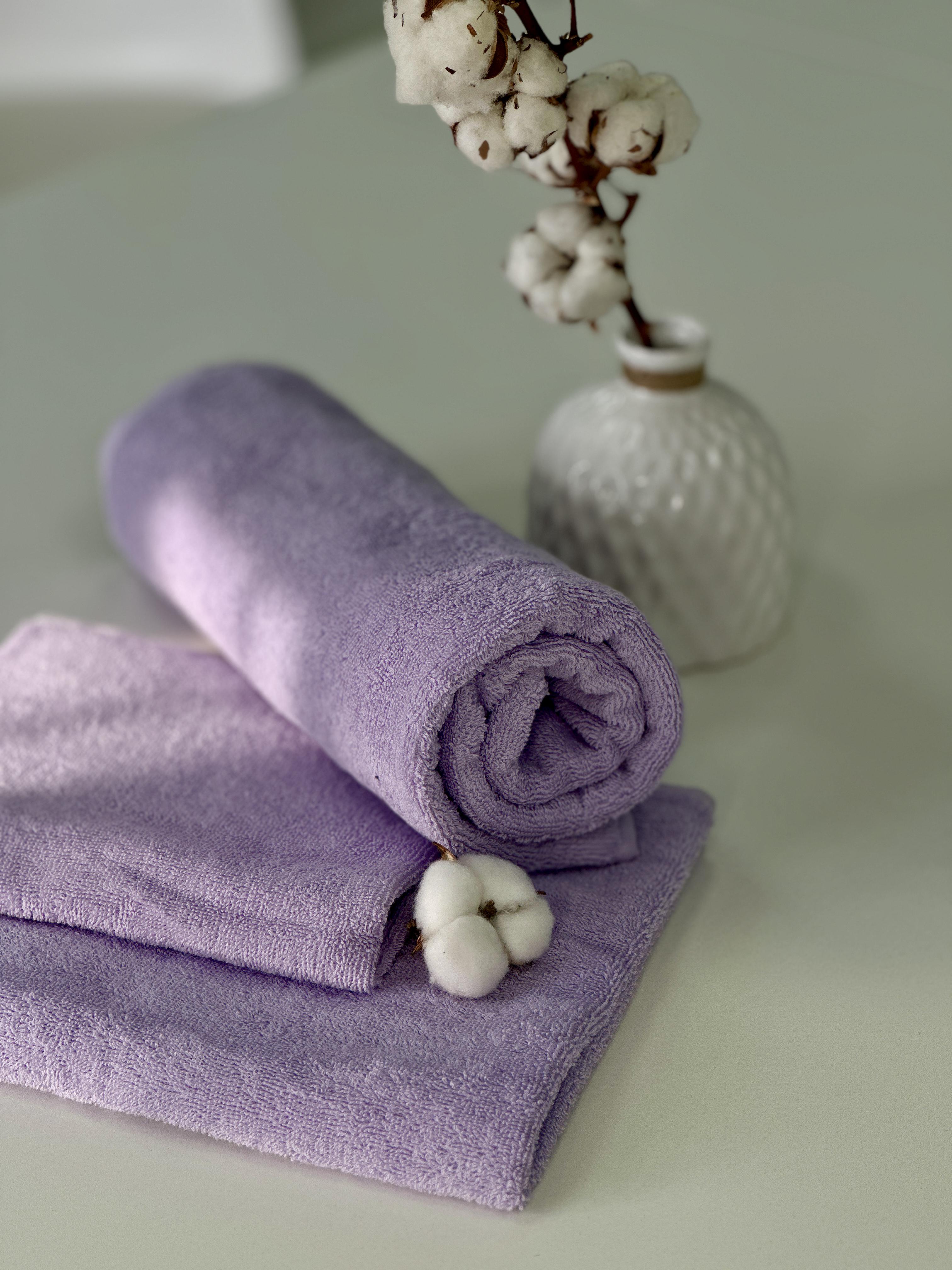 Комплект полотенец 400 г/м2 40х70/50х90/70х140 см Лиловый (14163883) - фото 5