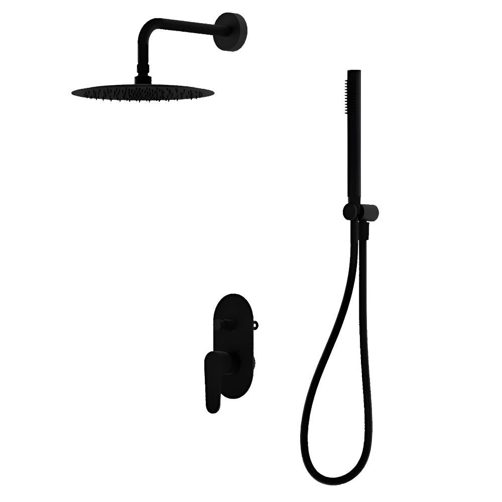 Душова система Lavita Cetus прихованого монтажу латунь Чорний матовий (5900378341918)