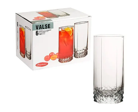 Набор стаканов высоких Pasabahce Valse 42949B 440 мл 6 шт. - фото 3 Набор стаканов высоких Pasabahce Valse 42949B 440 мл 6 шт. - фото 3