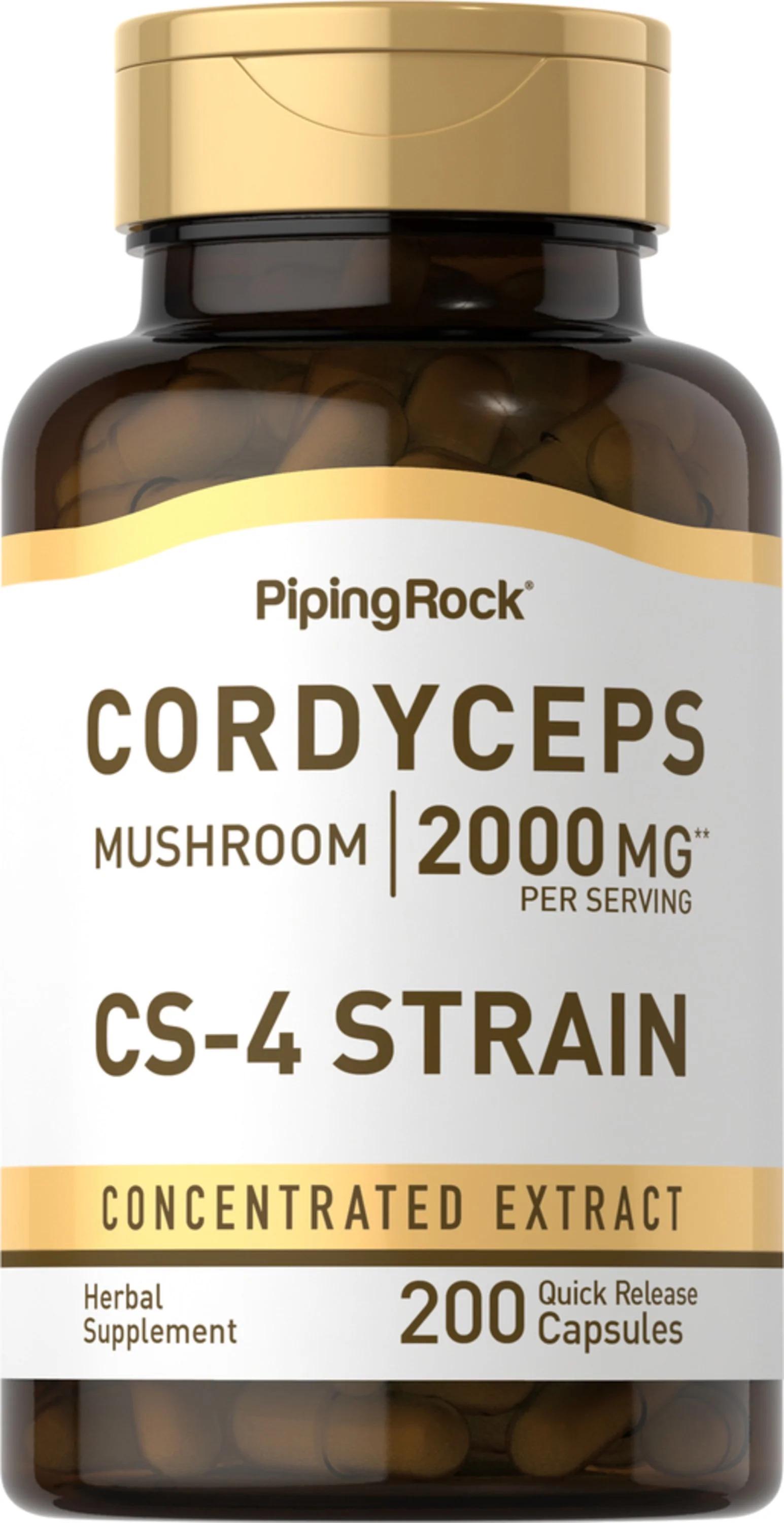 Гриб кордицепс Piping Rock Cordyceps Mushroom 2000 mg  per serving  200 капс.