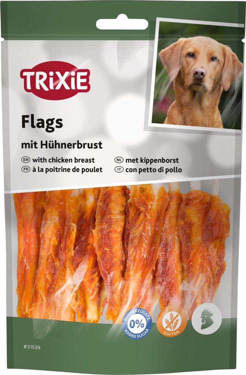 Лакомства для собак Trixie Chicken Flags жевательные палочки со вкусом курицы 100 г