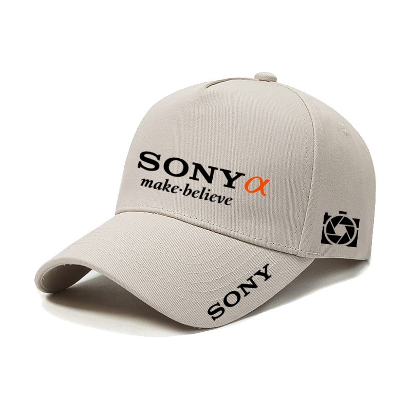Кепка бейсболка фотографа с логотипом Sony A Светло-серый