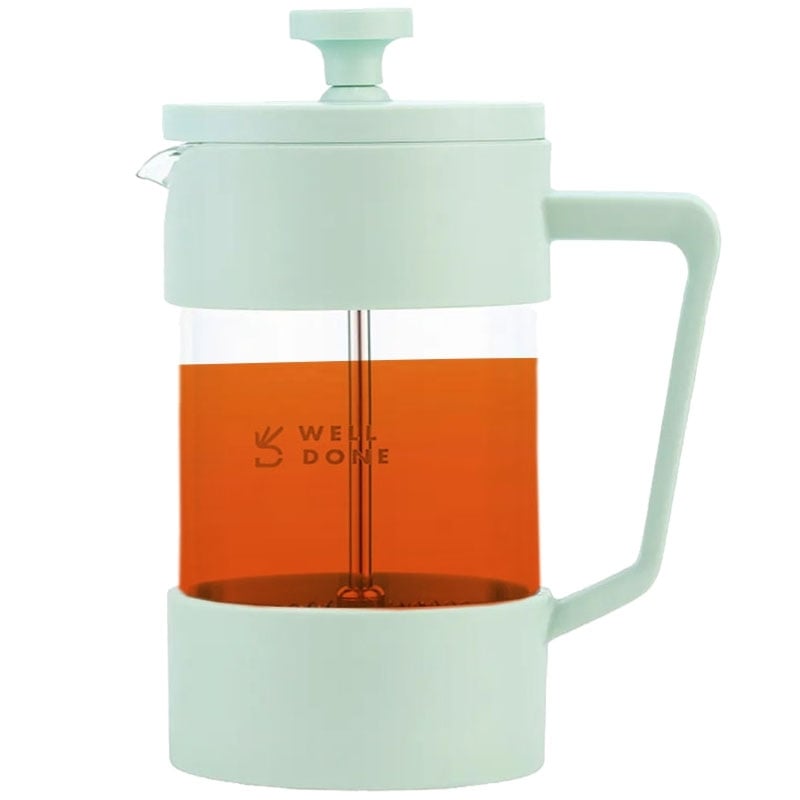 Заварник Well Done WD-8056A френч-пресс стеклянный 600 мл Mint (26202759) - фото 5 Заварник Well Done WD-8056A френч-пресс стеклянный 600 мл Mint (26202759) - фото 5