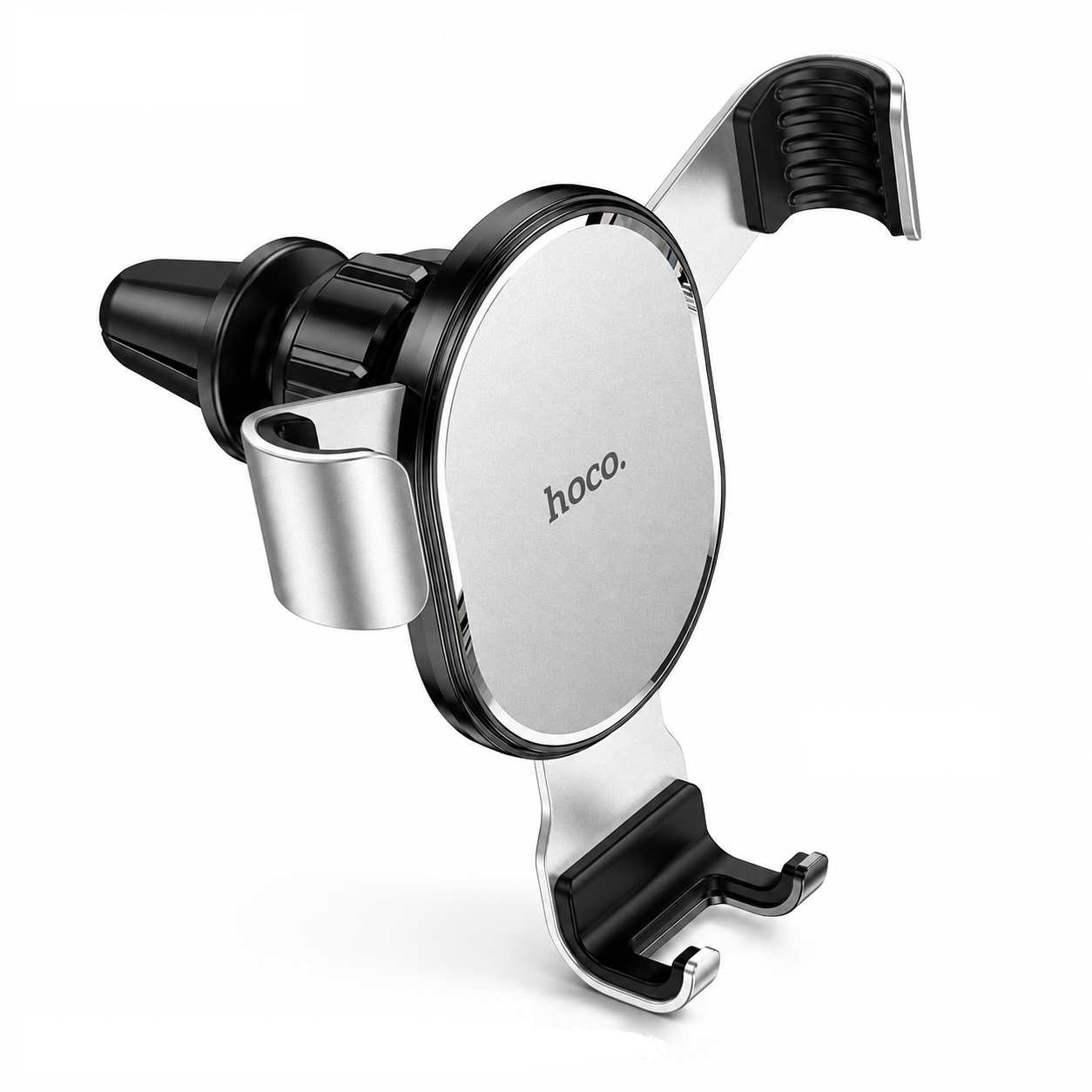 Автотримач для телефона Hoco CA56 Plus Armor metal gravity car holder Black Silver (6931474760296)