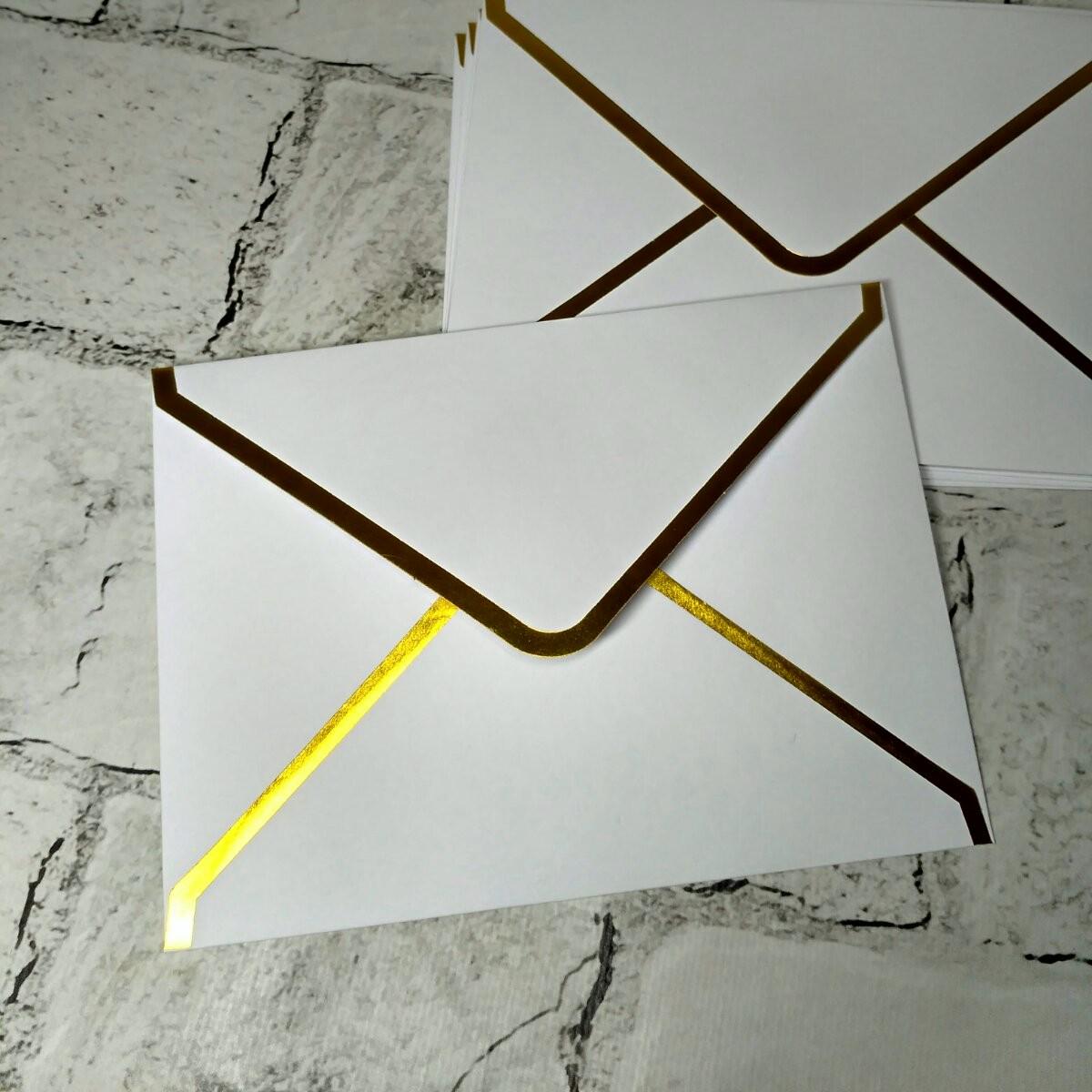 Конверт бумажный Gold 13,5х18,4 см Белый (B2R-31)