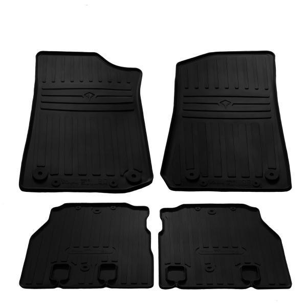 Коврики резиновые Stingray для Jeep Wrangler JL 5 doors 18- special design 2017 with plastic clips FC2 4 шт. (1046094)