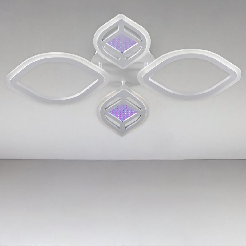 Потолочная люстра LED Light House SC-18194/2+2 76W 2.4G 3D 700х560х90 мм Белый